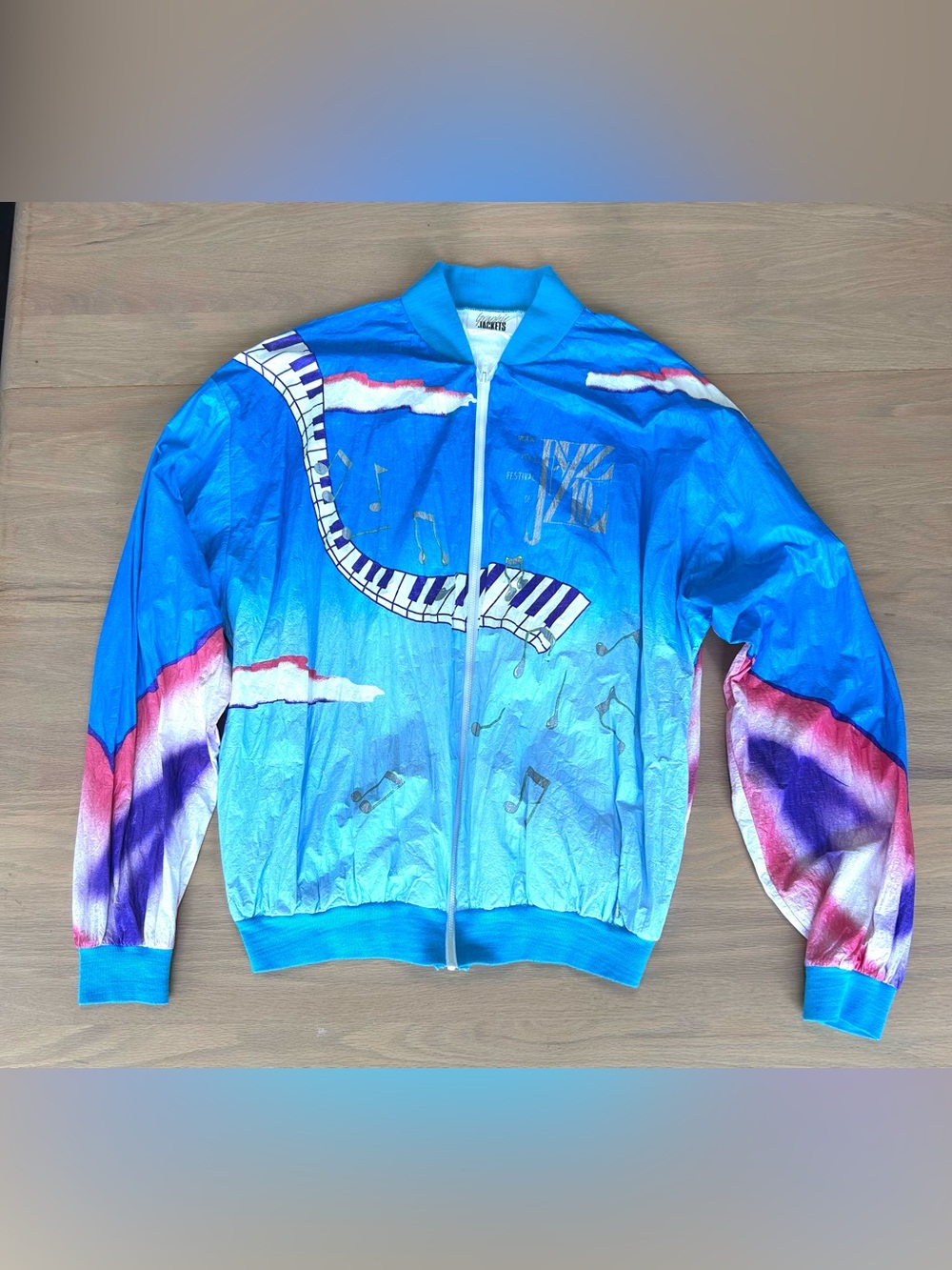 Vintage Tyvek windbreaker 1982 Mt Hood Festival of Jazz XL
